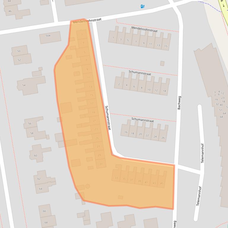 Kaart van postcodegebied 3816NT.