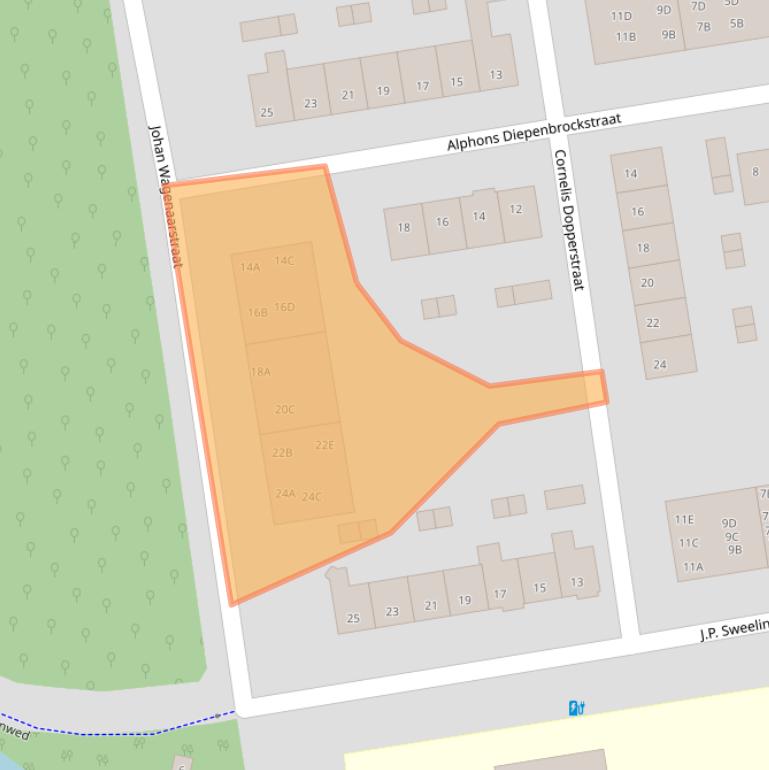 Kaart van postcodegebied 3816PE.