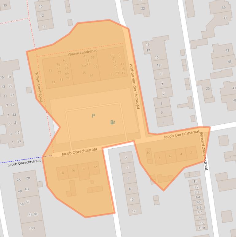 Kaart van postcodegebied 3816PG.