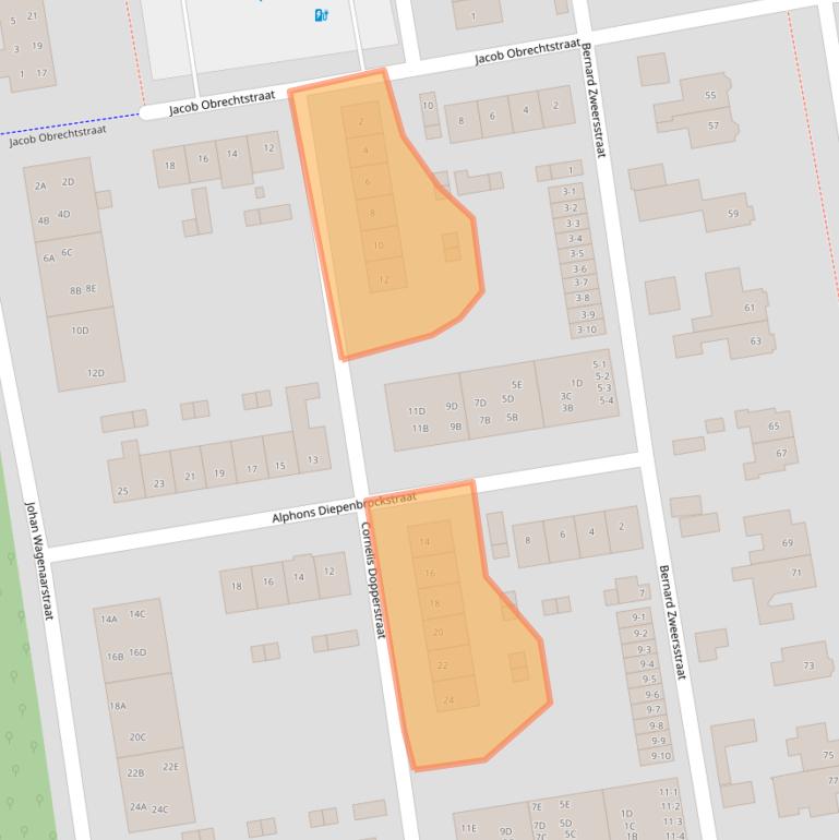 Kaart van postcodegebied 3816PH.