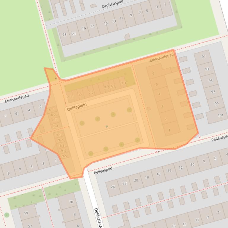 Kaart van postcodegebied 3816RG.