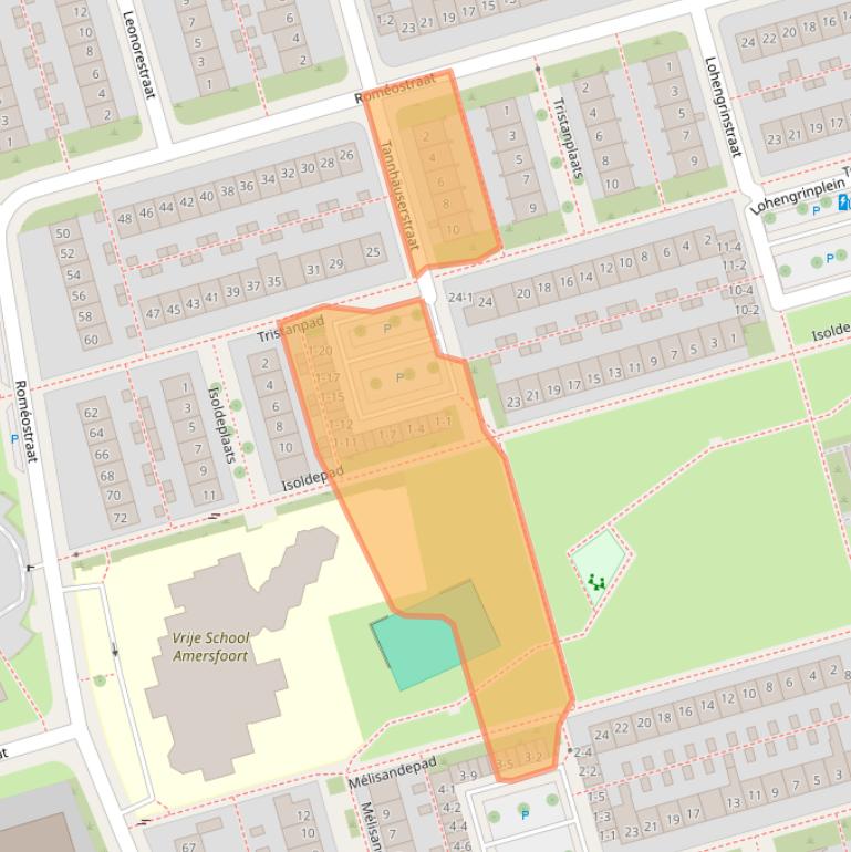 Kaart van postcodegebied 3816SL.