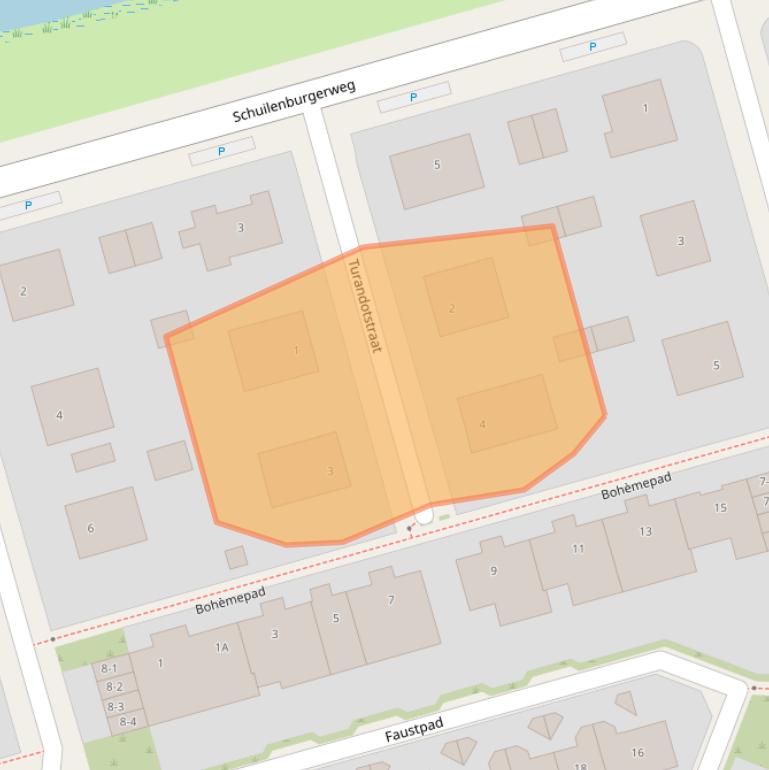 Kaart van postcodegebied 3816TK.