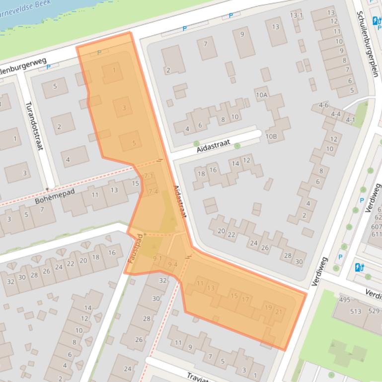 Kaart van postcodegebied 3816TL.