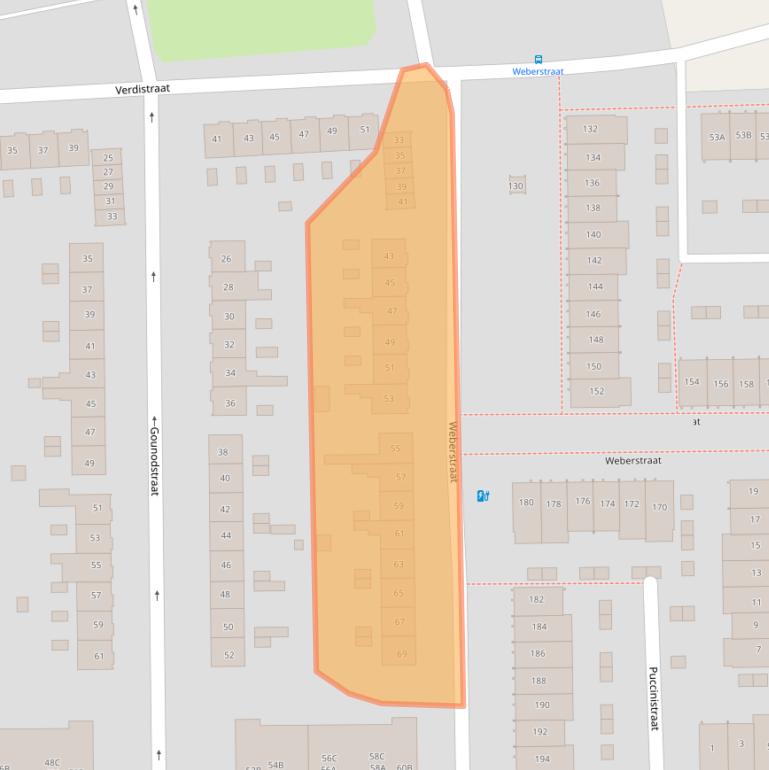 Kaart van postcodegebied 3816VB.