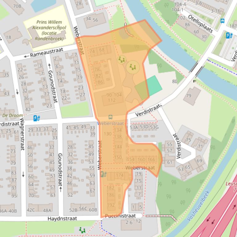 Kaart van postcodegebied 3816VD.