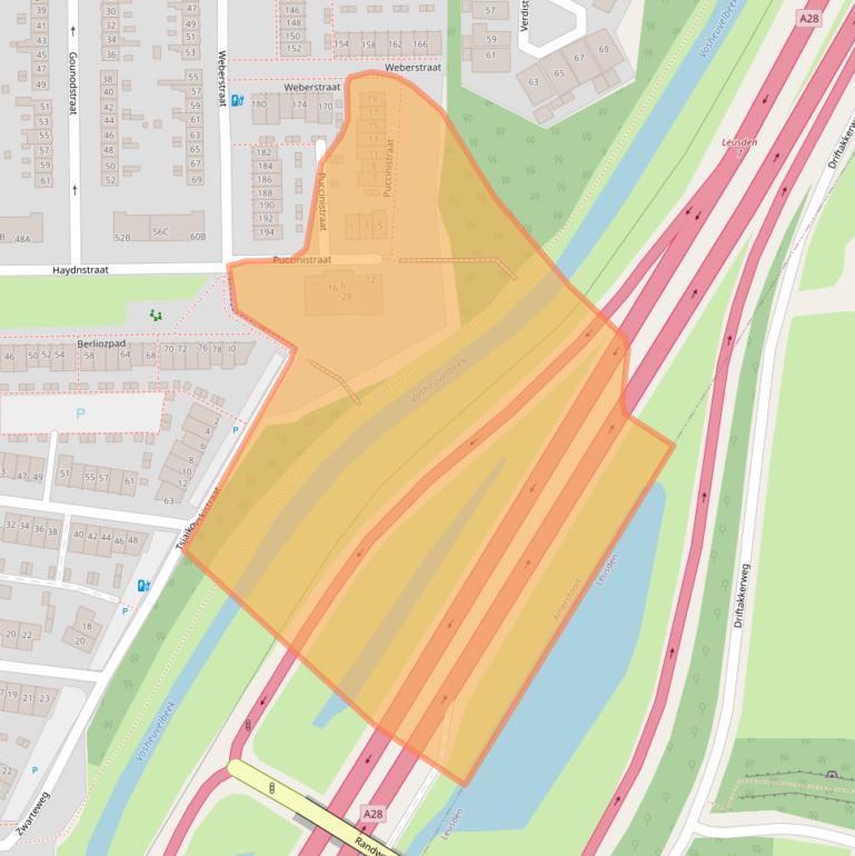 Kaart van postcodegebied 3816VE.