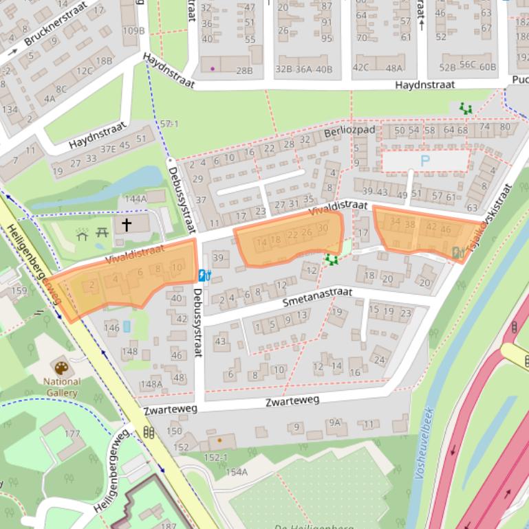 Kaart van postcodegebied 3816VM.