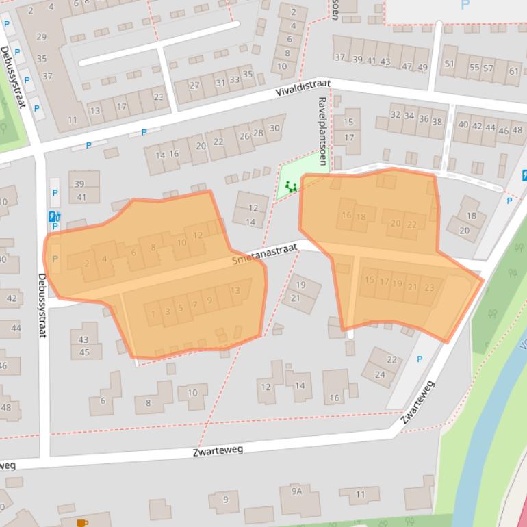 Kaart van postcodegebied 3816VP.