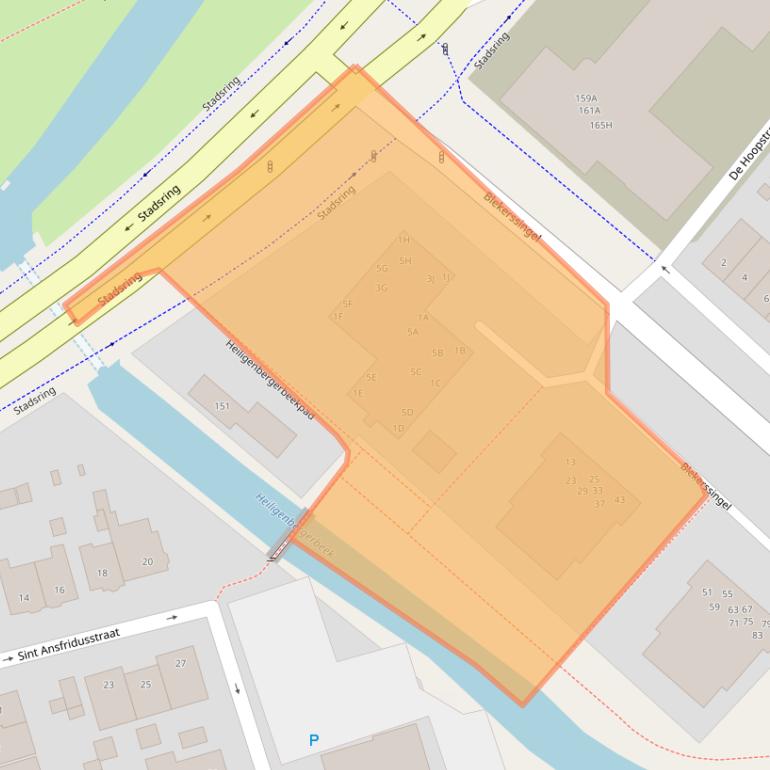 Kaart van postcodegebied 3816VV.