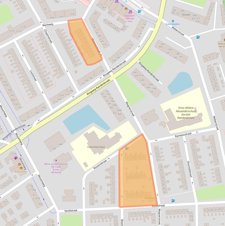 Kaart van postcodegebied 3816WB.