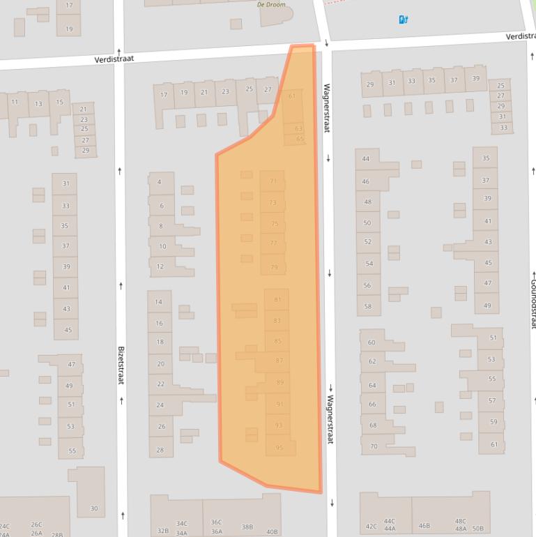 Kaart van postcodegebied 3816WC.