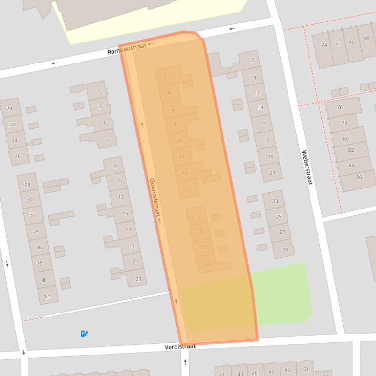 Kaart van postcodegebied 3816WK.
