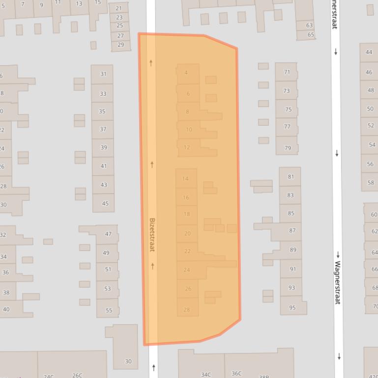 Kaart van postcodegebied 3816WR.