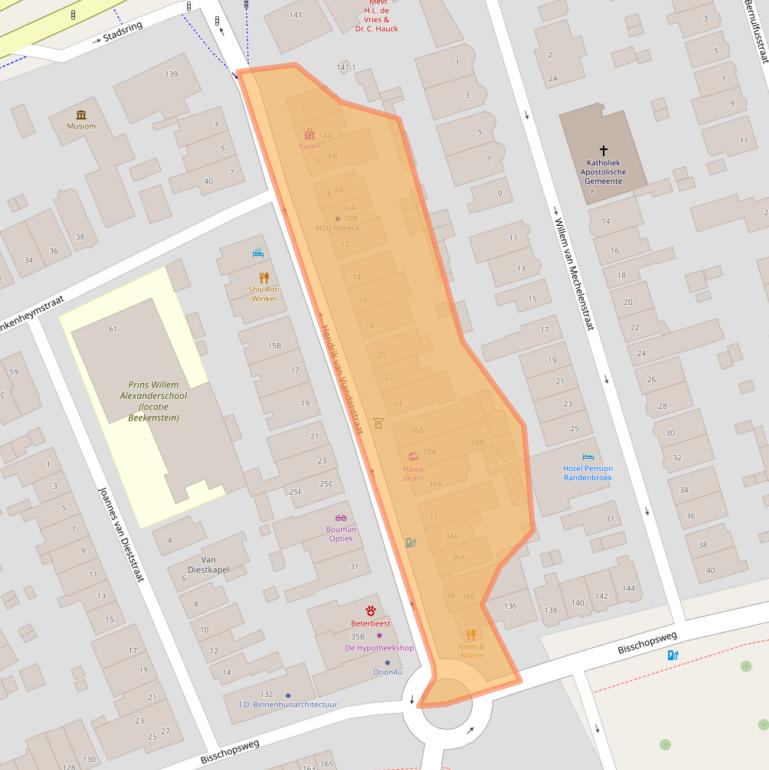 Kaart van postcodegebied 3817AB.