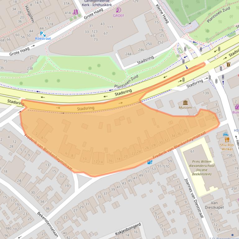 Kaart van postcodegebied 3817AG.