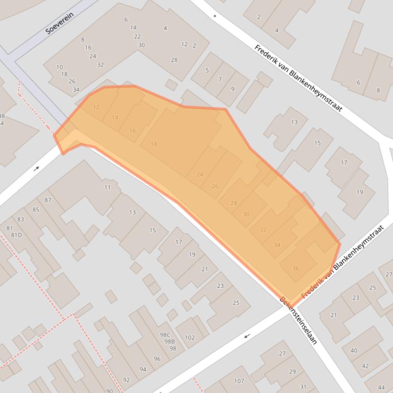 Kaart van postcodegebied 3817AK.