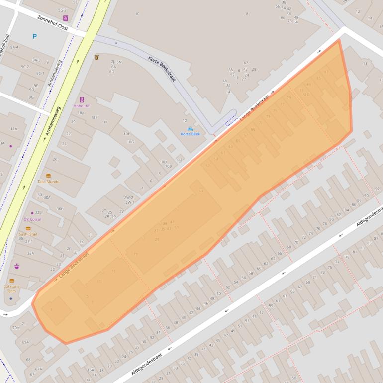 Kaart van postcodegebied 3817AM.