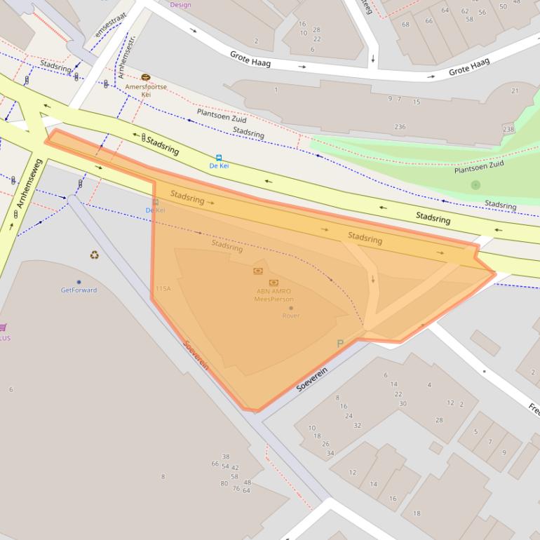 Kaart van postcodegebied 3817AX.