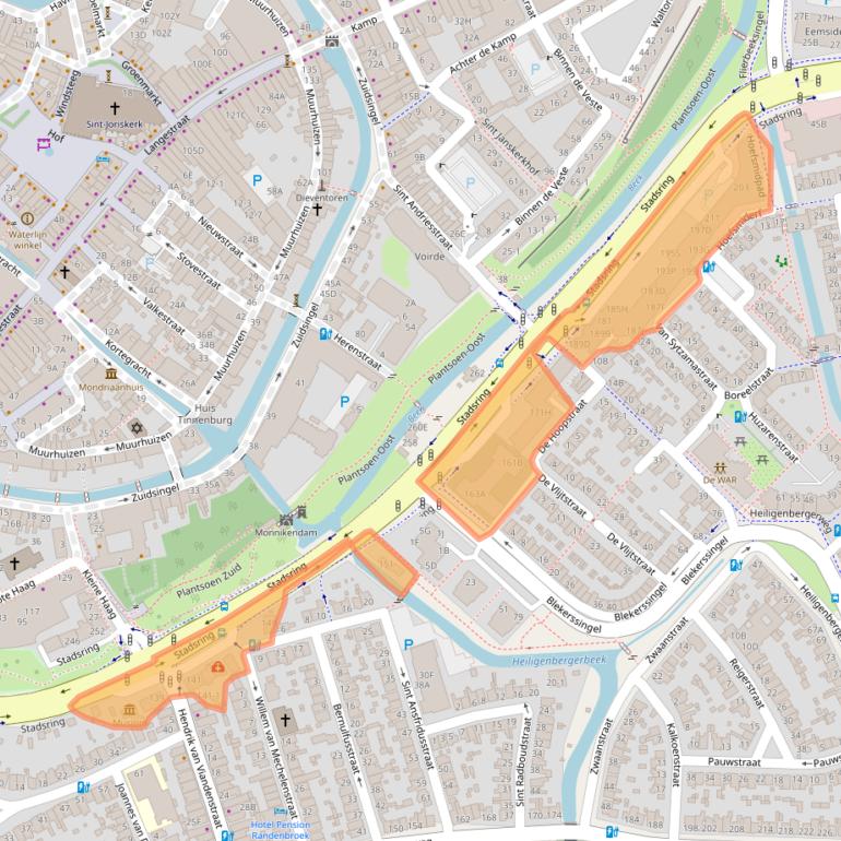 Kaart van postcodegebied 3817BA.