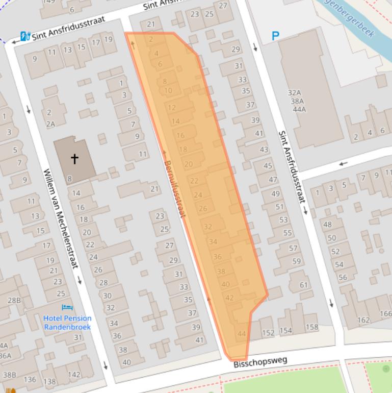 Kaart van postcodegebied 3817BL.