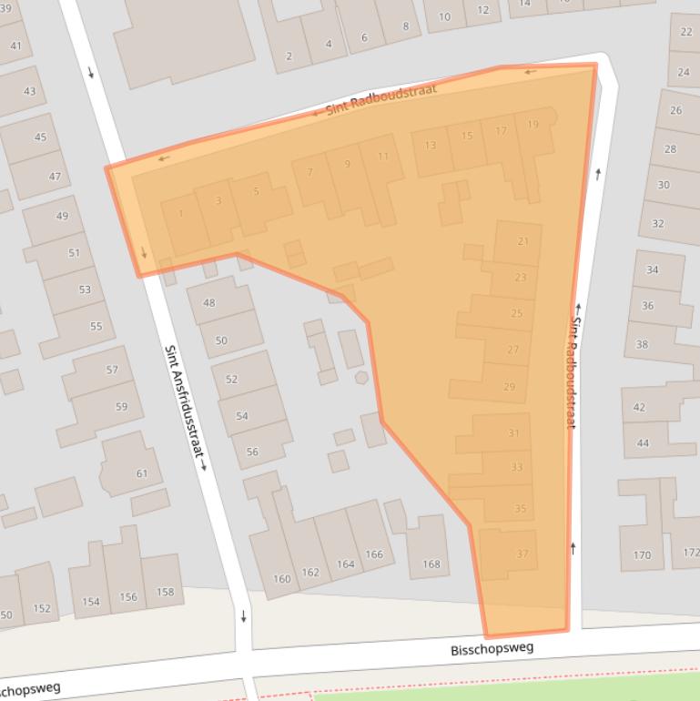 Kaart van postcodegebied 3817BM.