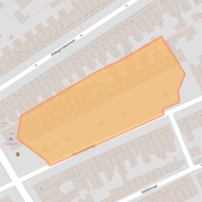 Kaart van postcodegebied 3817BV.