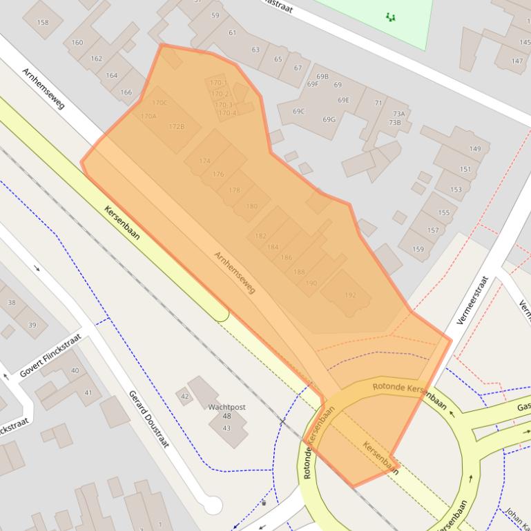 Kaart van postcodegebied 3817CM.