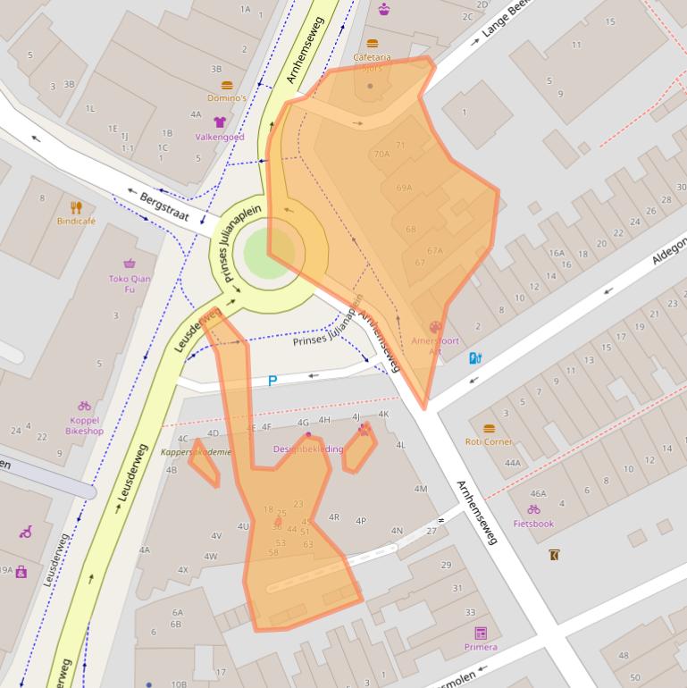 Kaart van postcodegebied 3817CS.