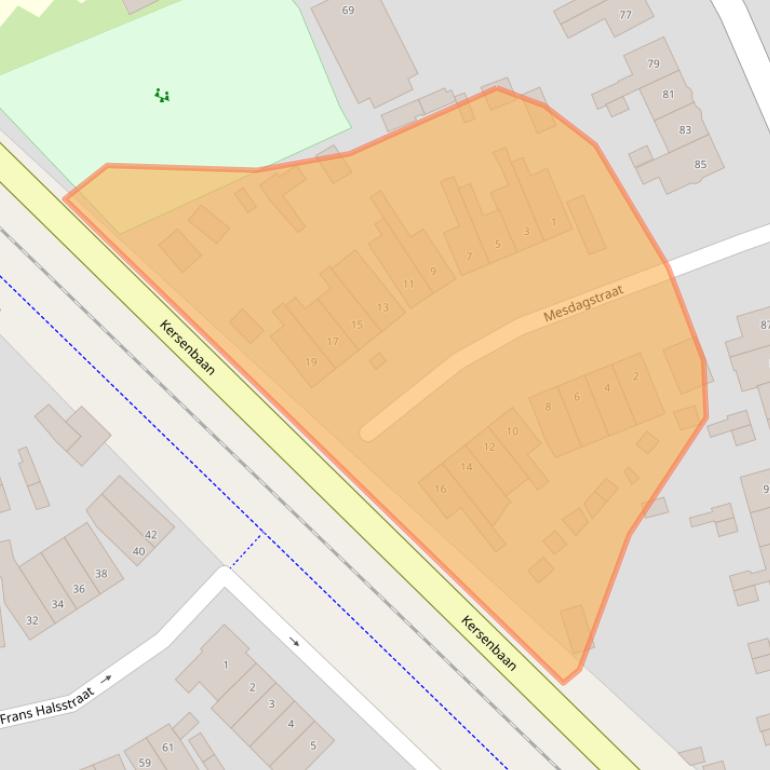 Kaart van postcodegebied 3817CW.