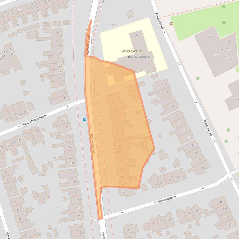 Kaart van postcodegebied 3817DE.