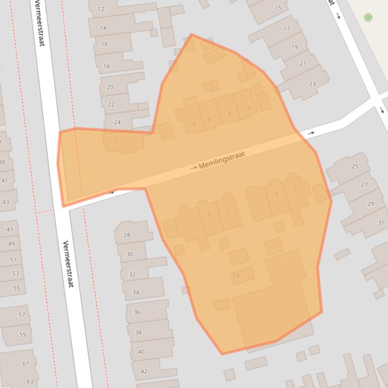 Kaart van postcodegebied 3817DK.