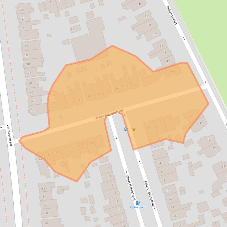 Kaart van postcodegebied 3817DL.