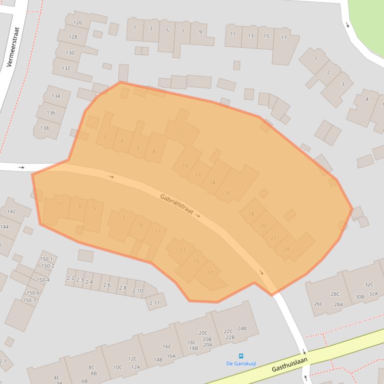 Kaart van postcodegebied 3817DZ.