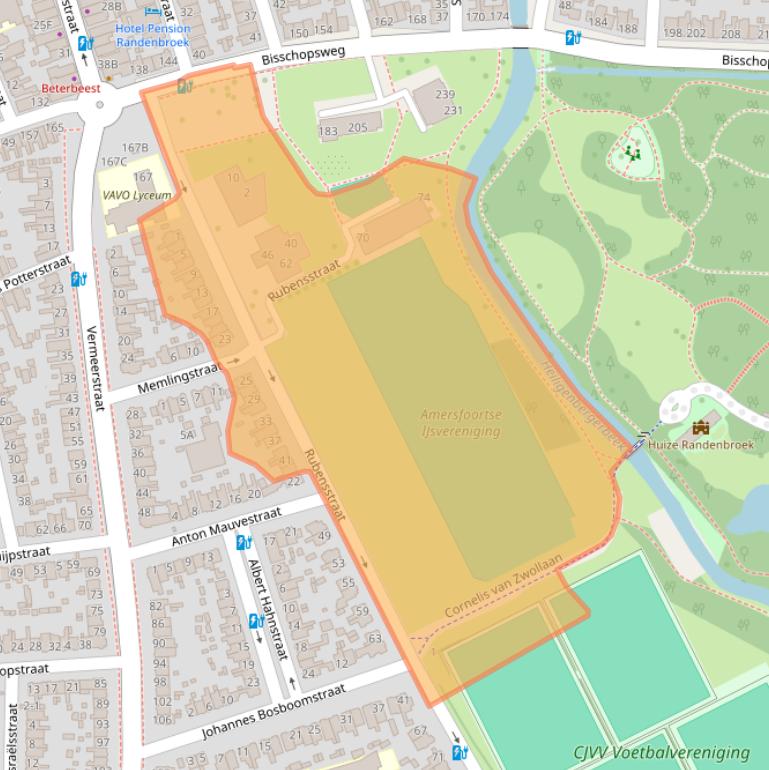 Kaart van postcodegebied 3817EA.