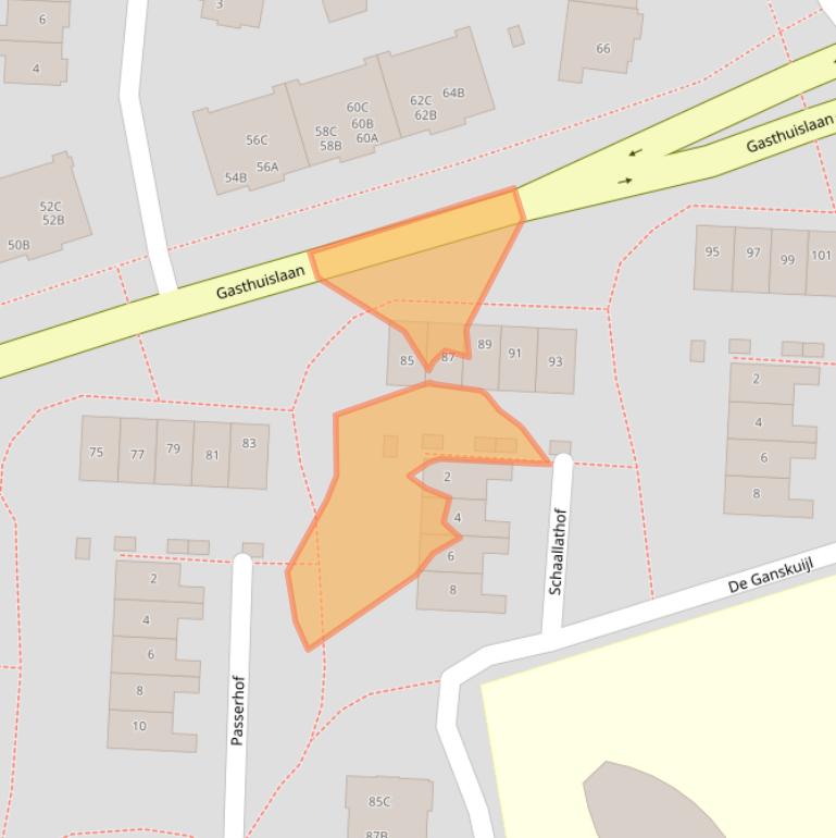 Kaart van postcodegebied 3817EH.