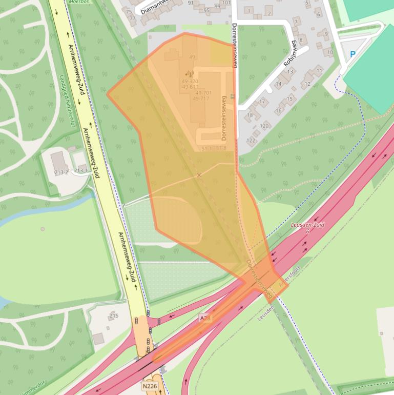 Kaart van postcodegebied 3817GB.