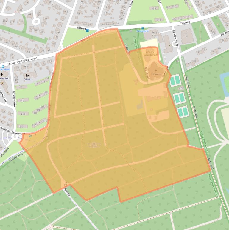 Kaart van postcodegebied 3817GV.