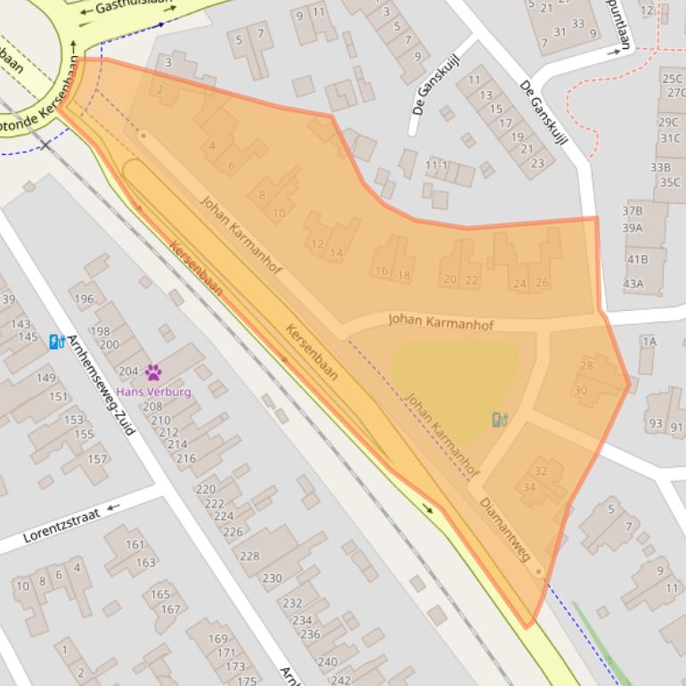 Kaart van postcodegebied 3817HJ.