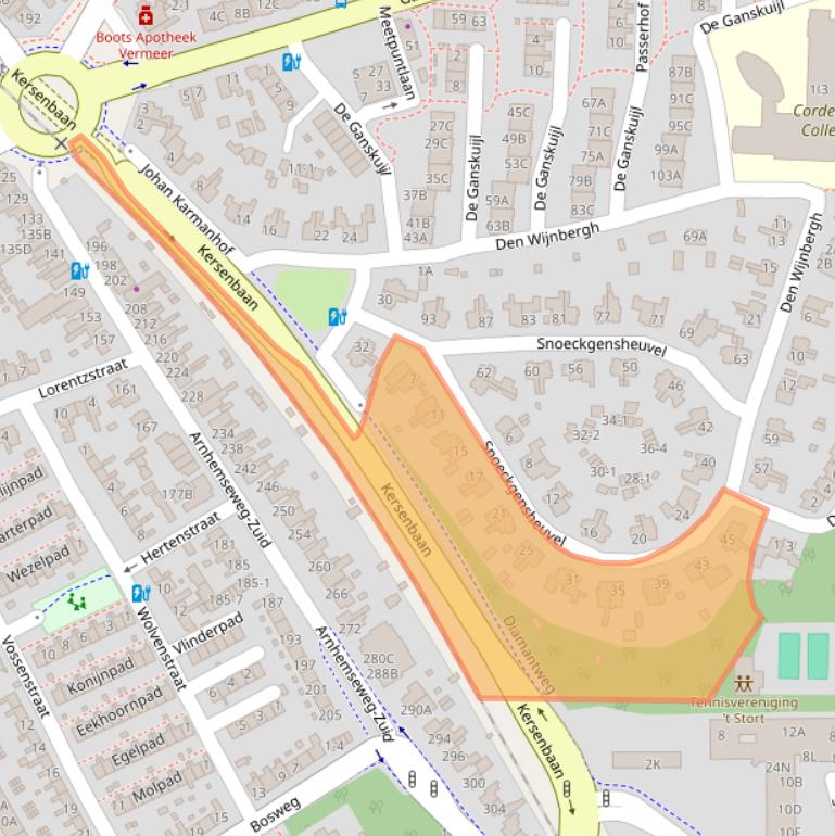 Kaart van postcodegebied 3817HK.