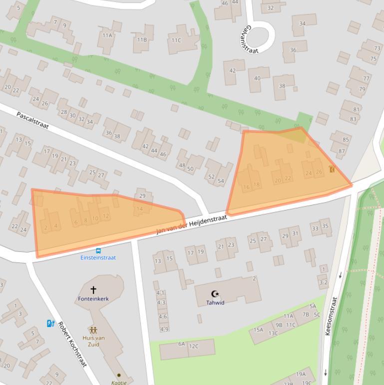 Kaart van postcodegebied 3817JG.