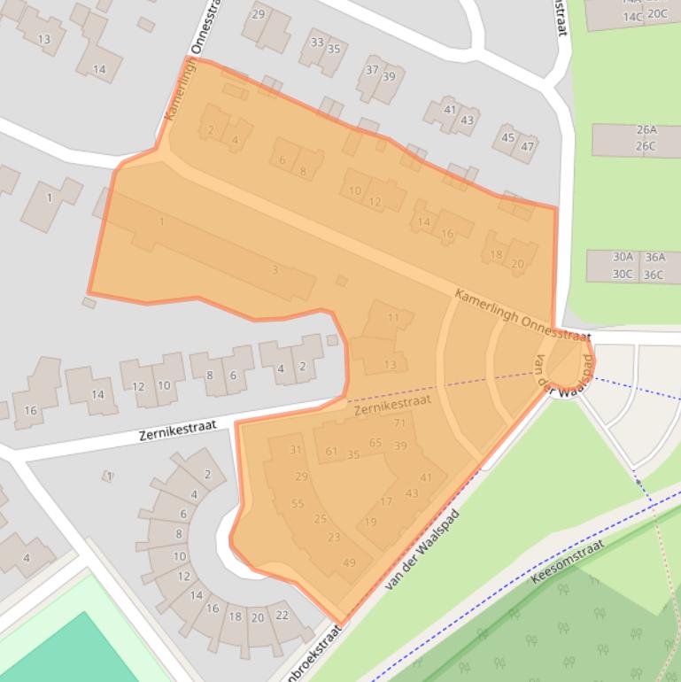 Kaart van postcodegebied 3817JR.