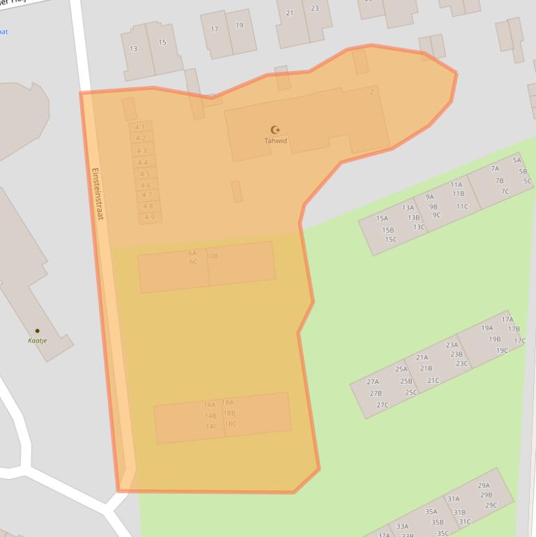 Kaart van postcodegebied 3817JS.