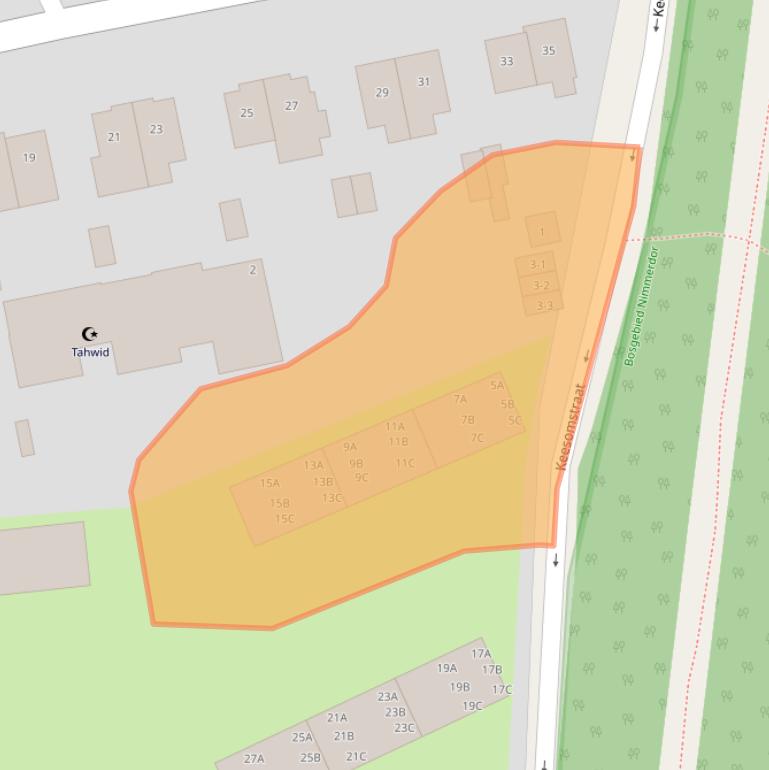 Kaart van postcodegebied 3817JV.