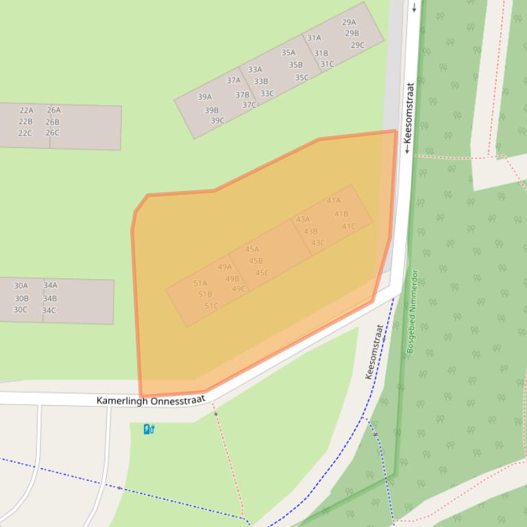 Kaart van postcodegebied 3817JZ.