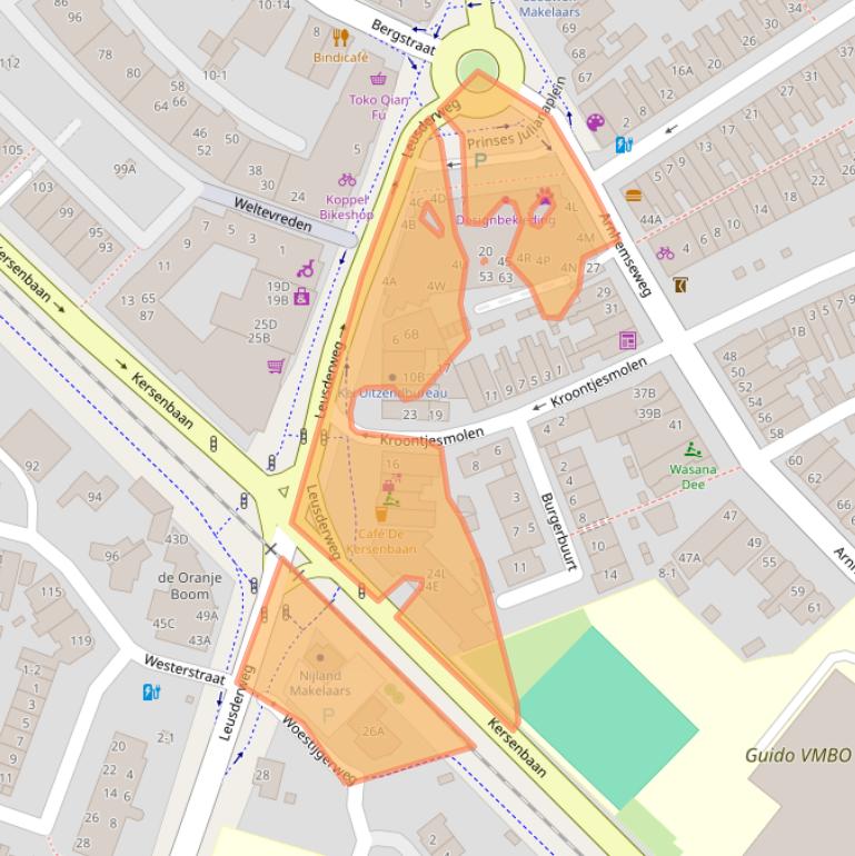 Kaart van postcodegebied 3817KA.