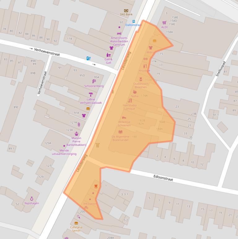Kaart van postcodegebied 3817KE.
