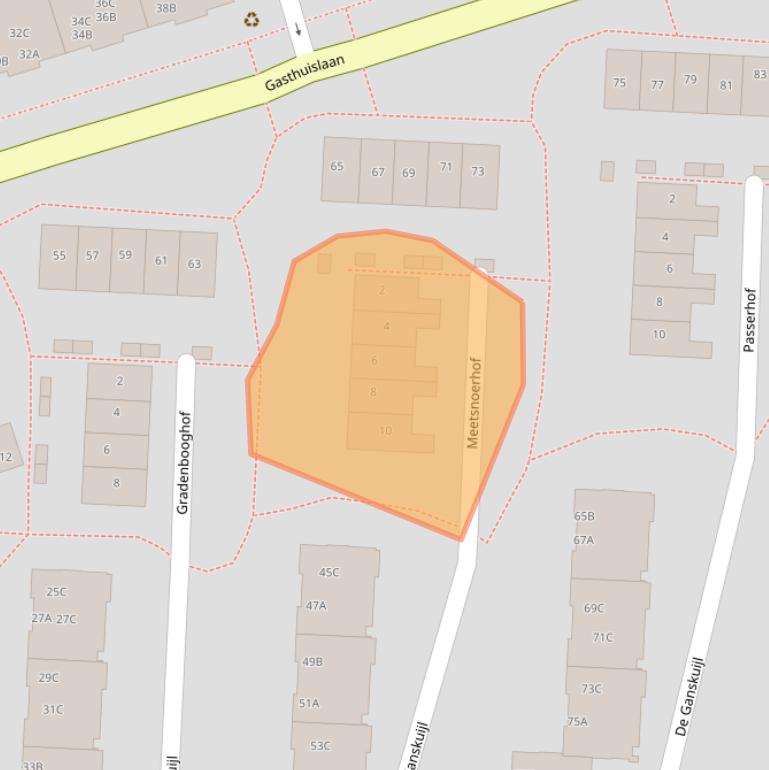 Kaart van postcodegebied 3817LC.