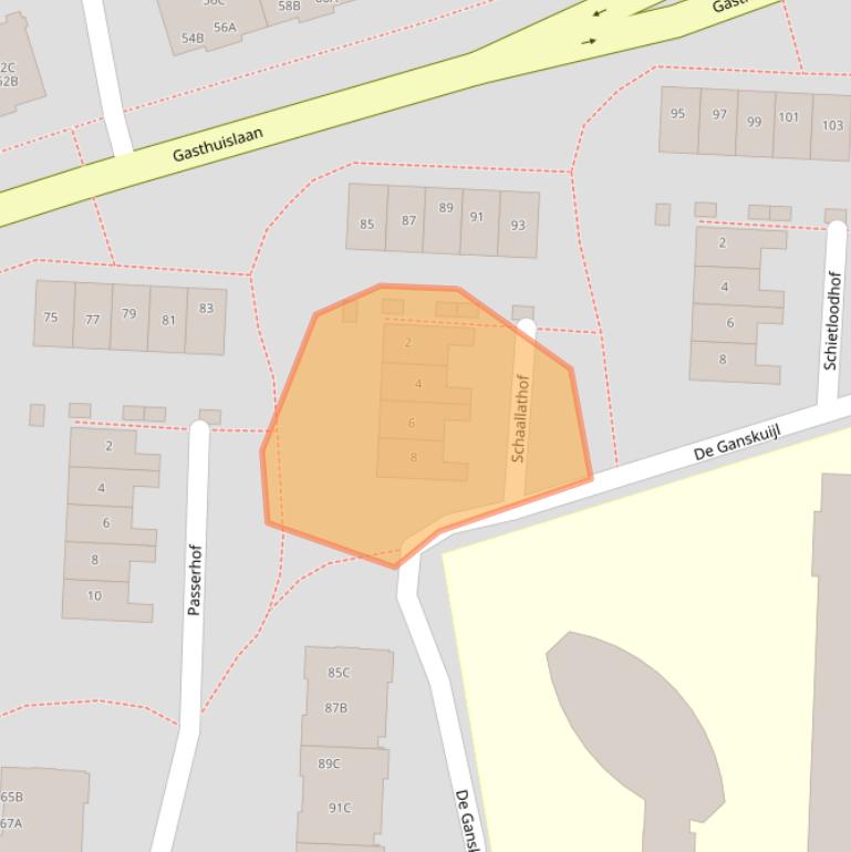 Kaart van postcodegebied 3817LE.