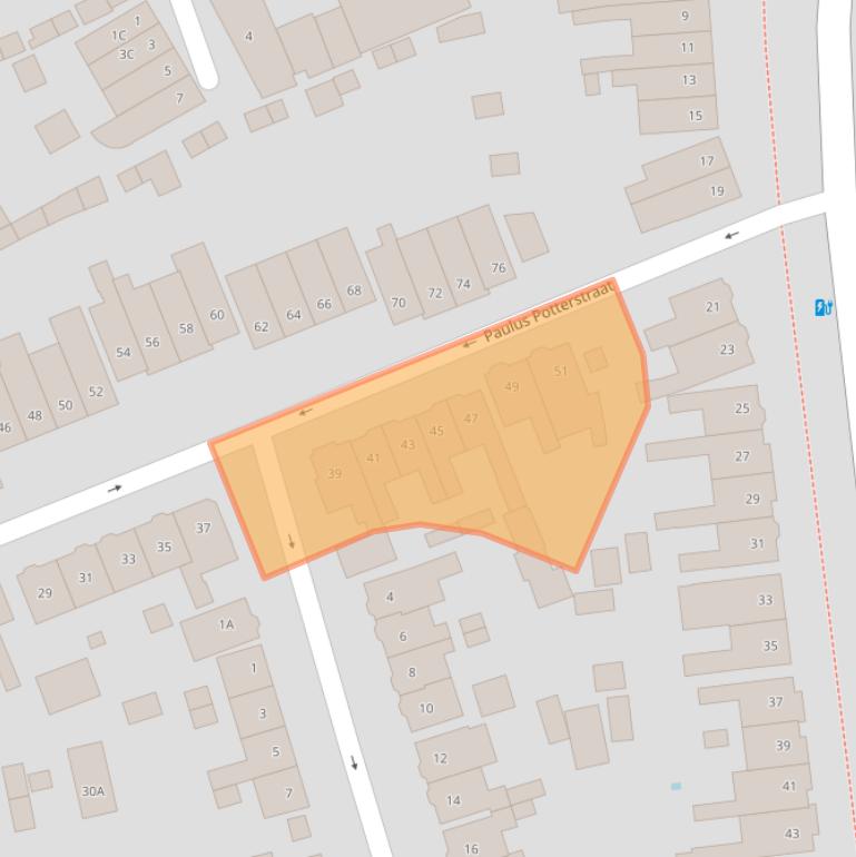 Kaart van postcodegebied 3817PB.